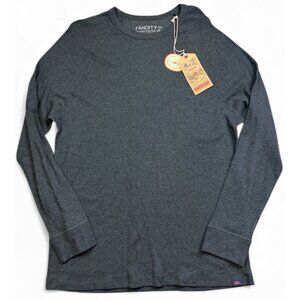 Faherty Cloud Cotton Men's XXL Long Sleeve Waffle Crew Pima Cotton Charcoal NEW